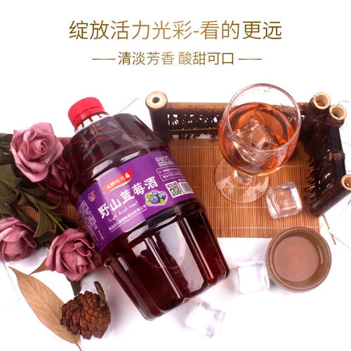 野山藍(lán)莓酒 國產(chǎn)微醺甜酒，女士低度佳飲